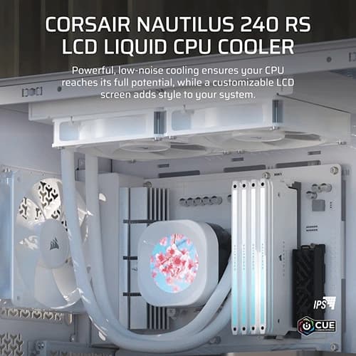 Corsair Nautilus 240 RS LCD White CPU Liquid Cooler
